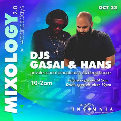 Mixology with DJs Gasai and Hans at Insomnia Restaurant and Lounge Bloor Street West Toronto