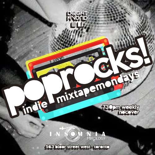 poprocks indie mixtapemondays at Insomnia Restaurant and Lounge