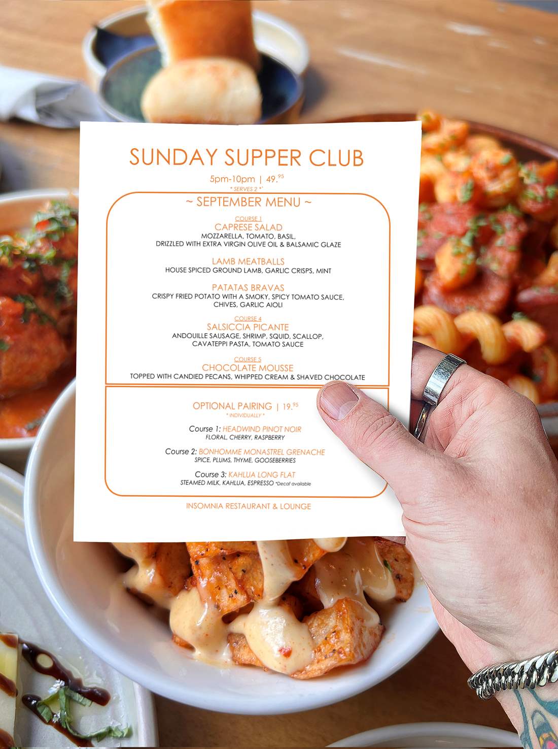 insomnia supper club september menu